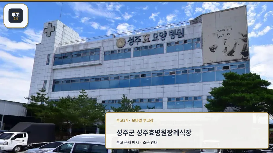 성주효병원장례식장 건물 외관 모습