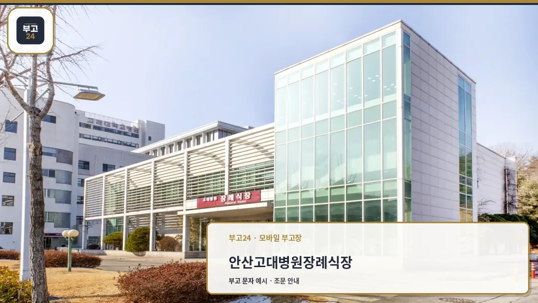 안산고대병원장례식장 전경