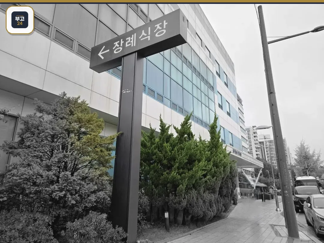 노원을지병원장례식장 도로변 안내 표지