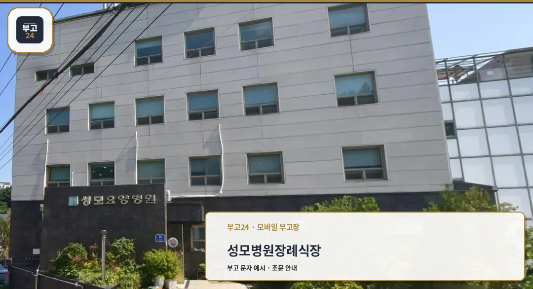 성모병원장례식장 병원 건물 전경
